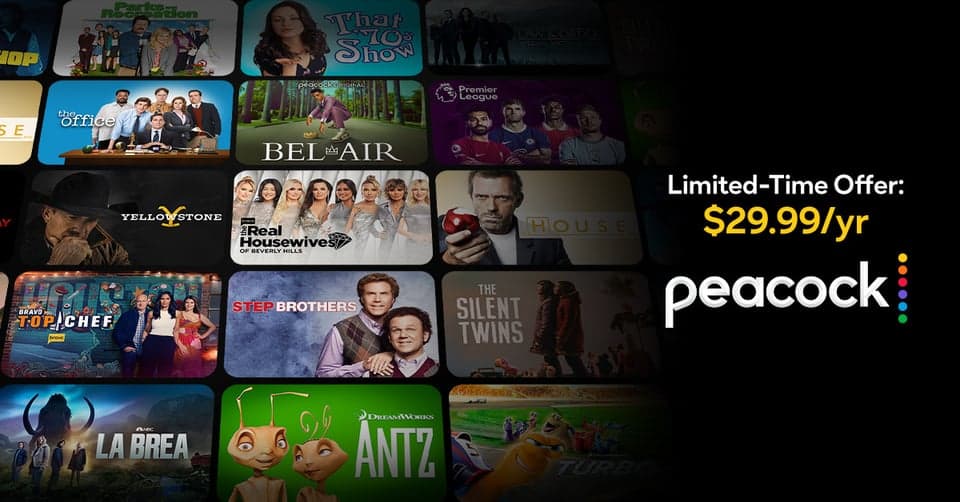 For a limited time, get Peacock for only $29.99 for 1 year. Terms apply.