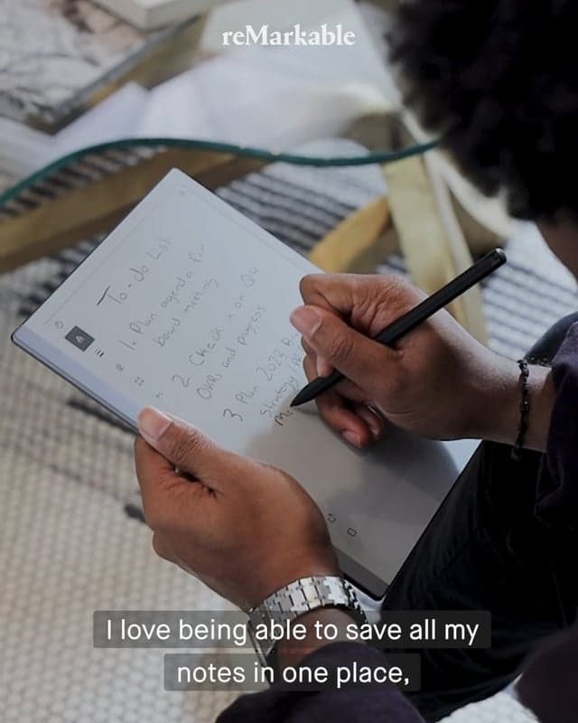 Ready to start checking off some of those milestones? With reMarkable you can stay on task, and on track.