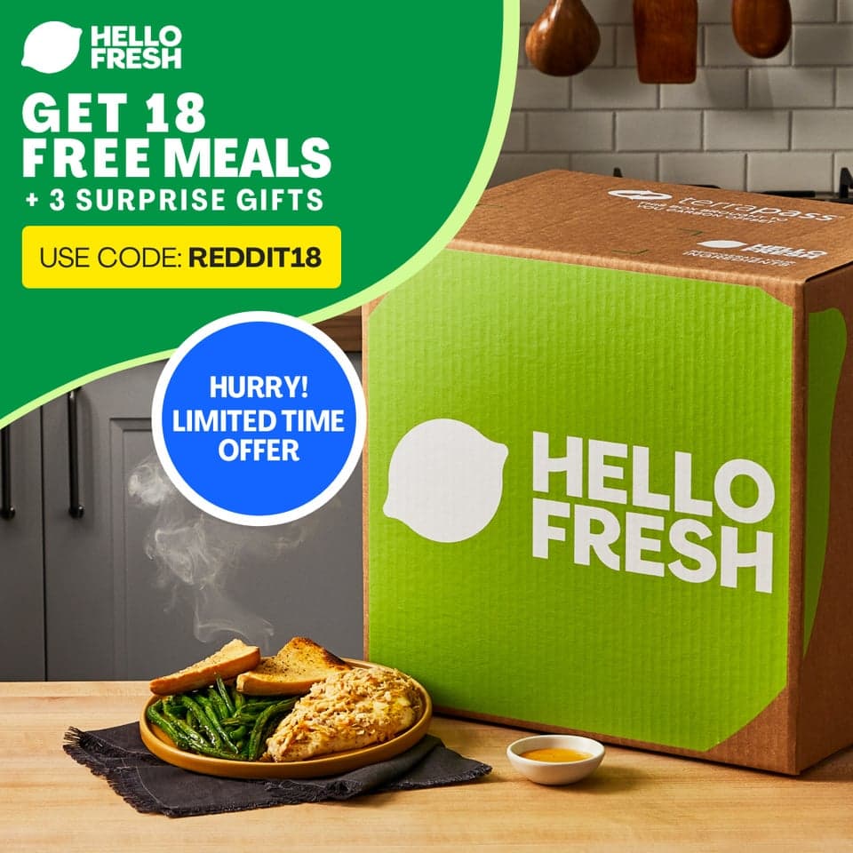 Did I hear this right? 18 Free Meals AND 3 Free gifts? And all I have to do is use the code: REDDIT18? If I weren’t a soulless Reddit ad, I would totally go do that right now.