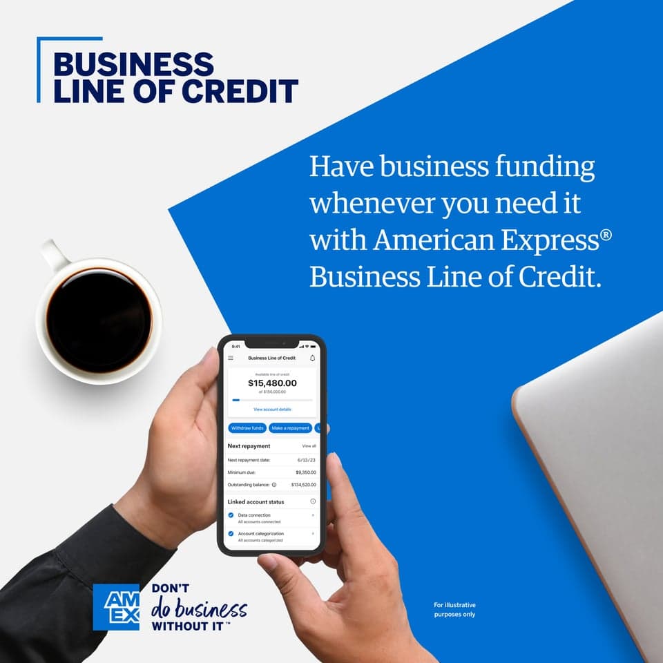 American Express® Business Line of Credit: Apply now. If approved, verify your bank account and earn $250. Use what you need, when you need it. Terms apply.
