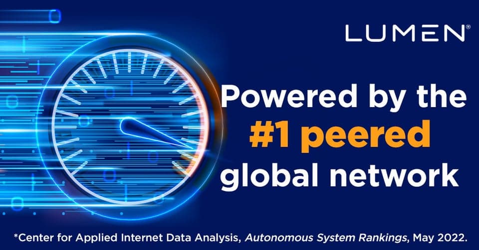 Go full speed with Lumen® Dedicated Internet Access. It’s your direct fast lane to 6,300+ high-speed interconnects on the global Lumen Network.*