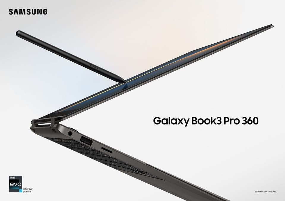 Juggling multiple passion projects? Fuel your ambitions with our best flex yet, Samsung Galaxy Book3 Pro 360 – featuring the 13th Gen Intel® Evo™ platform, 360-degree versatility and an included S Pen.