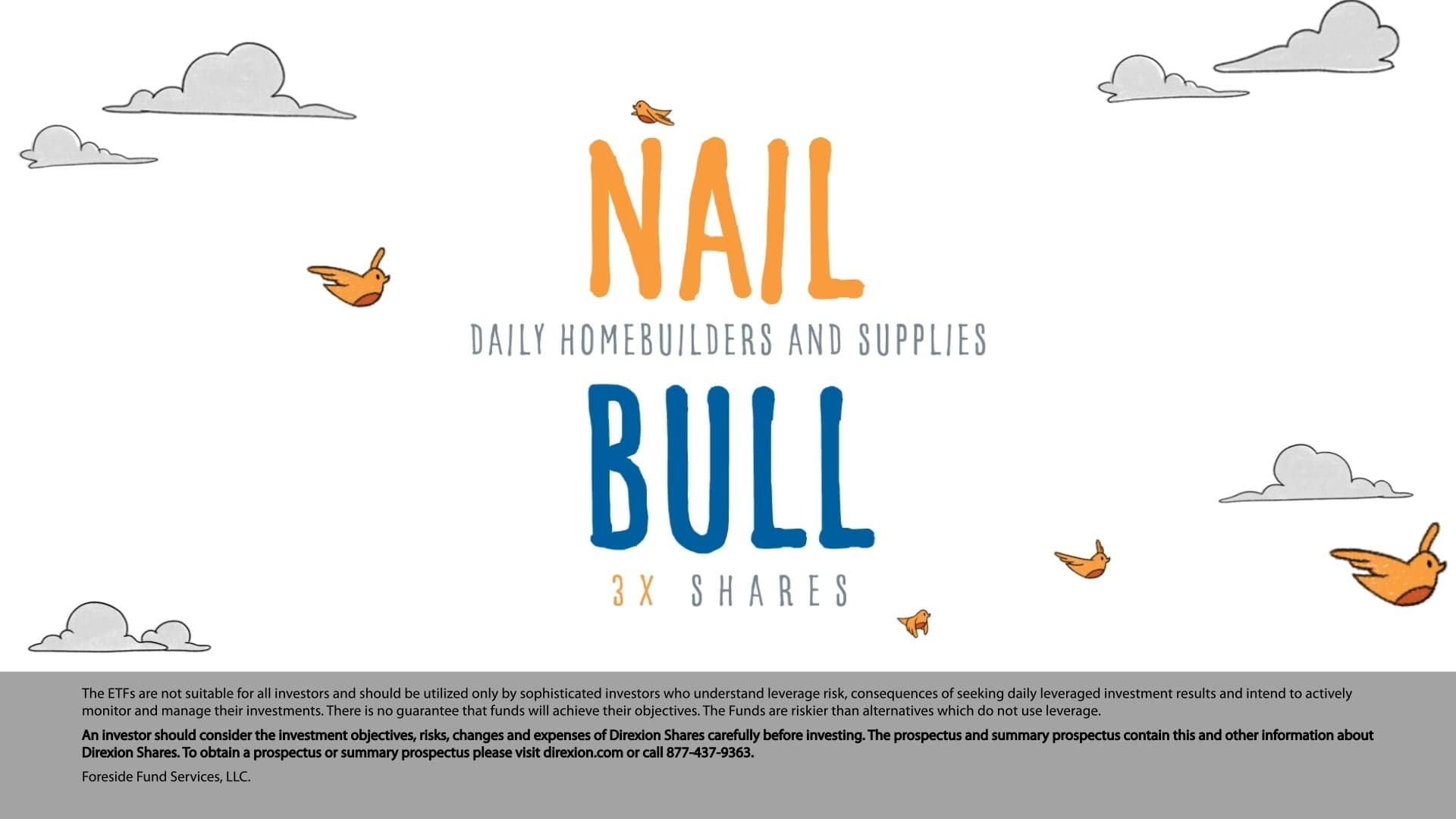 $NAIL delivers 3X leveraged bull exposure in the home construction sector, including home construction producers, material buyers &amp; sellers, and more.