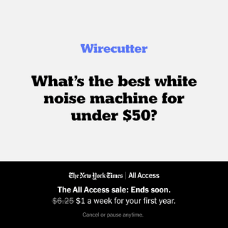 All the News. All the Games. All the Cooking. All the Wirecutter. All The Athletic. All together in one subscription. But you don't have all the time in the world, because the All Access sale ends soon. Subscribe now.