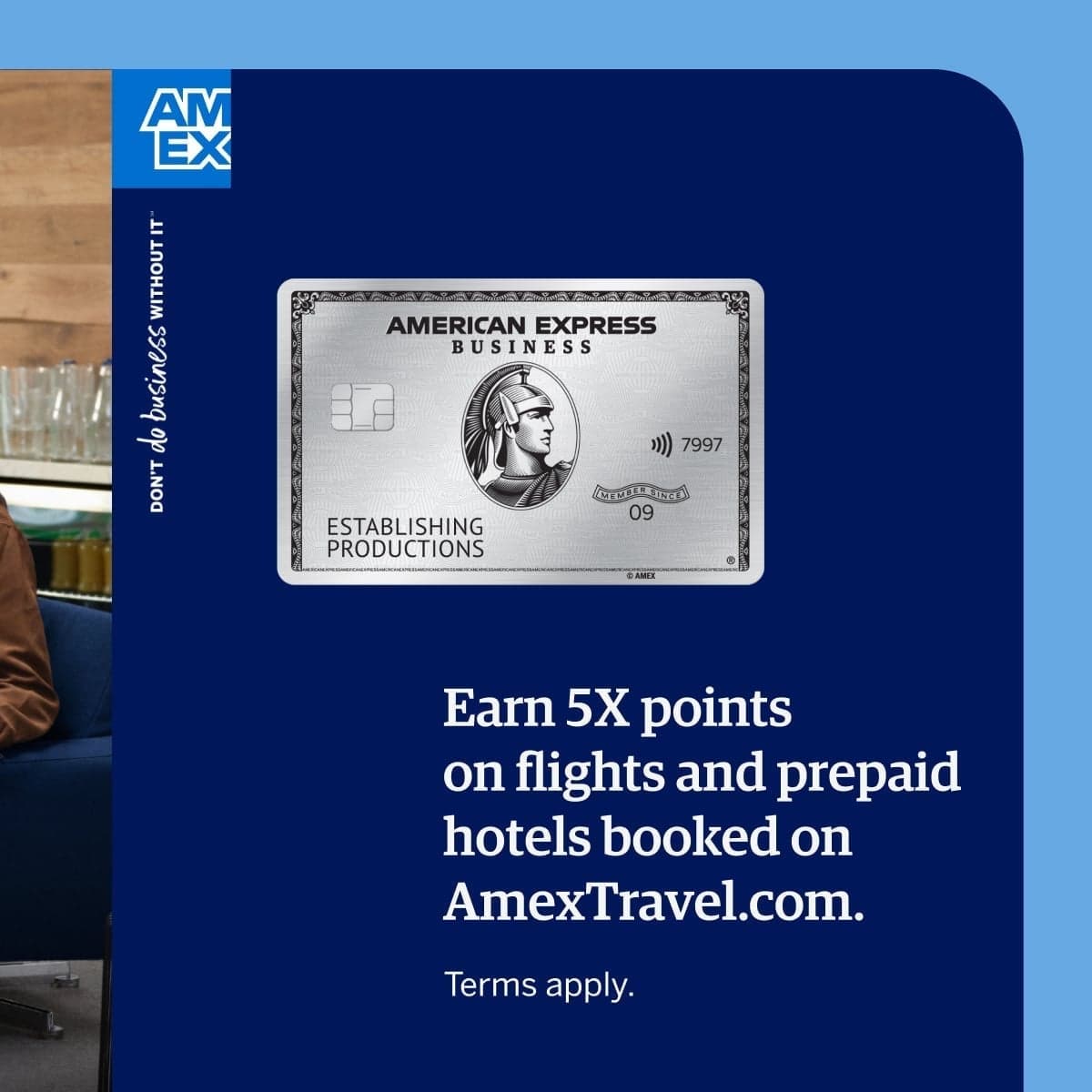 5X points on flights and prepaid hotels booked on AmexTravel.com can help your ideas take off. Terms apply.