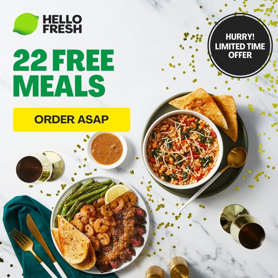 This year, skip the grocery store and actually save money! Get 22 free HelloFresh meals with code REDDIT22.